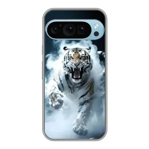 Чохол з принтом «Білий тигр у диму» для Google Pixel 9 Pro