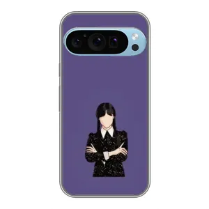 Чохли Венсдей на Google Pixel 9 Pro Уенсдей (AlphaPrint) (Венздей у чорному)
