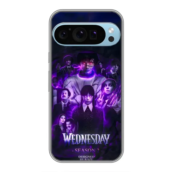 Чехол с принтом «Фиолетовая магия Уэнздей» для Google Pixel 9 Pro Чехол с принтом «Фиолетовая магия Уэнздей» для Google Pixel 9 Pro