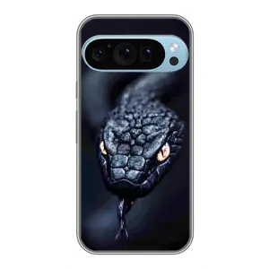 Чохол з принтом «Чорна змія» для Google Pixel 9 Pro