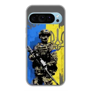 Чехлы с картинкой ЗСУ для Google Pixel 9 (AlphaPrint) (АРТ солдат)