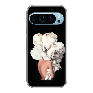 Чехлы (ART) Цветы на Google Pixel 9 (VPrint) (Білі квіти)