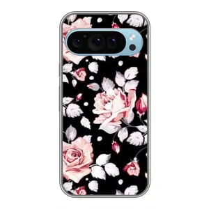 Чохли з квітами для Google Pixel 9 (VPrint) (Квіти на чорному)