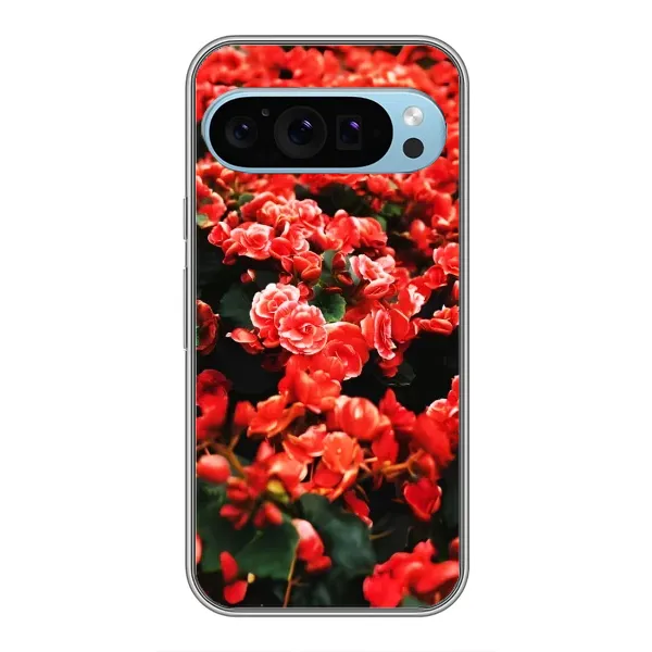 Чехол с принтом «Цветы красные» для Google Pixel 9 Чехол с принтом «Цветы красные» для Google Pixel 9