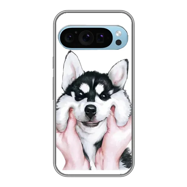 Чехол с принтом «Довольный Хаски» для Google Pixel 9 Чехол с принтом «Довольный Хаски» для Google Pixel 9