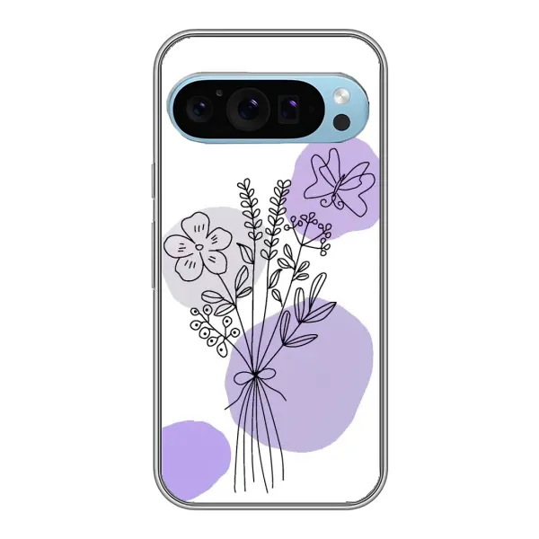 Чехол с принтом «Букет фиолетовая абстракция» для Google Pixel 9 Чехол с принтом «Букет фиолетовая абстракция» для Google Pixel 9