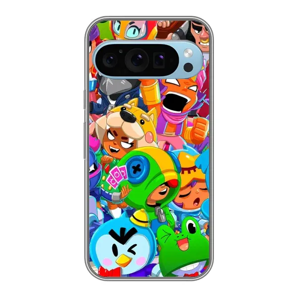 Чехол с принтом «герои Бравл Старс» для Google Pixel 9
