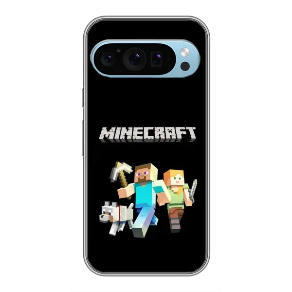 Чехол с принтом «герои Minecraft» для Google Pixel 9