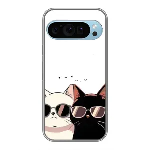 Чохол з принтом «Коти в окулярах» для Google Pixel 9