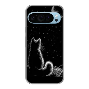 Чехол с принтом для Google Pixel 9 (AlphaPrint) Модные коты