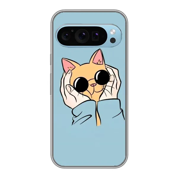 Чехол с принтом «Котик в очках» для Google Pixel 9 Чехол с принтом «Котик в очках» для Google Pixel 9