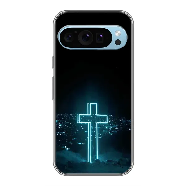 Чехол с принтом «Крест и город» для Google Pixel 9 Чехол с принтом «Крест и город» для Google Pixel 9