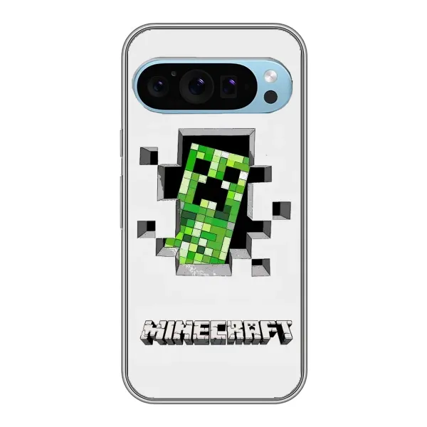 Чехол с принтом «крипер Майнкрафт» для Google Pixel 9