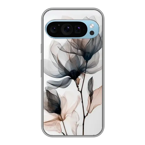 Чехол с принтом «Цветы на белом» для Google Pixel 9 Чехол с принтом «Цветы на белом» для Google Pixel 9