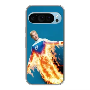 Чохол з принтом «Людина-факел у вогні» для Google Pixel 9