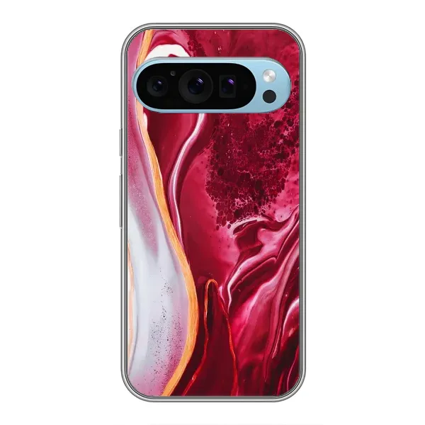 Чехол с принтом «Мрамор красный» для Google Pixel 9