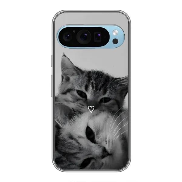 Чохол з принтом «Пара котів» для Google Pixel 9