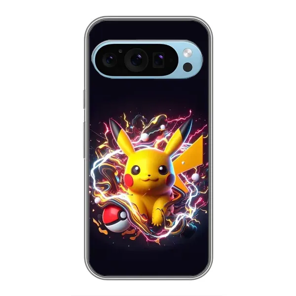 Чохол з принтом «Пікачу з м'ячем» для Google Pixel 9 Чохол з принтом «Пікачу з м'ячем» для Google Pixel 9