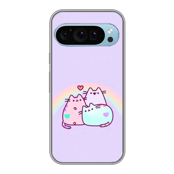 Чехол с принтом «Радужные котики» для Google Pixel 9 Чехол с принтом «Радужные котики» для Google Pixel 9