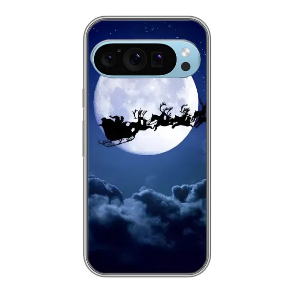 Чехол с принтом «Санта - луна» для Google Pixel 9 Чехол с принтом «Санта - луна» для Google Pixel 9