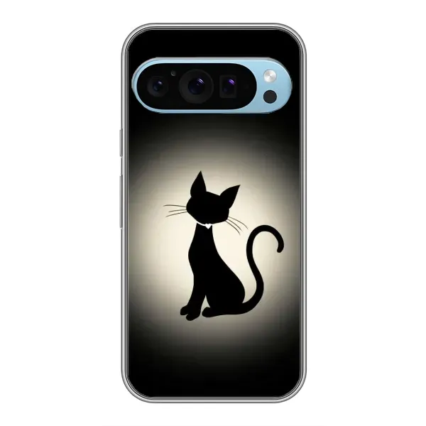 Чехол с принтом «Силуэт котика» для Google Pixel 9