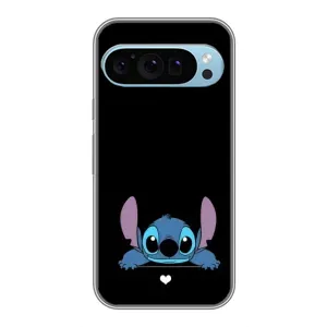 Чохол з принтом Стіч на Google Pixel 9 (Стіч на чорному)