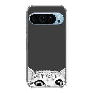 Чехол с принтом «Выглядывает кот» для Google Pixel 9