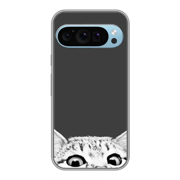 Чехол с принтом «Выглядывает кот» для Google Pixel 9 Чехол с принтом «Выглядывает кот» для Google Pixel 9