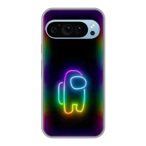 Чехол Амонг Ас для Google Pixel 9 (AlphaPrint) (Яркий скин)