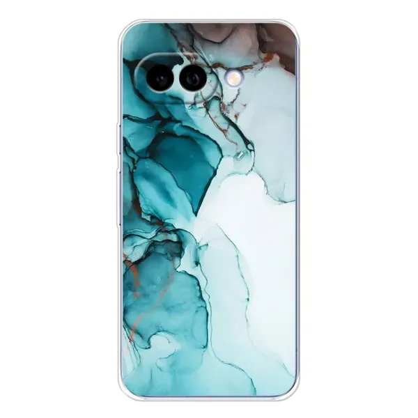 Чохол з принтом «Бірюзовий мрамор» для Google Pixel 9A