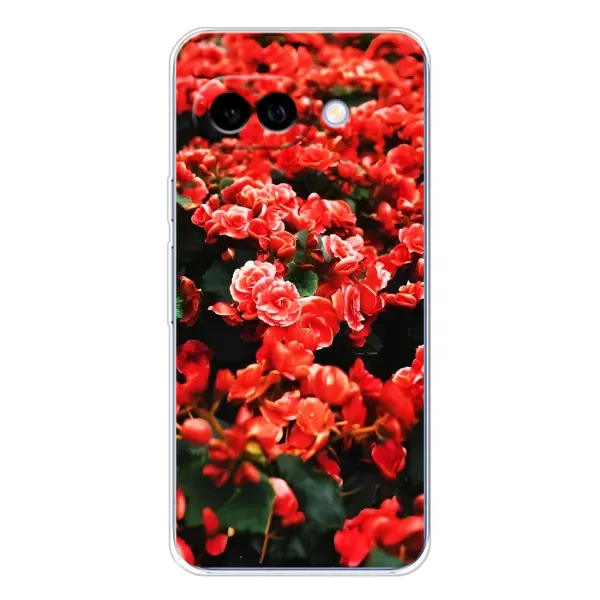 Чехол с принтом «Цветы красные» для Google Pixel 9A Чехол с принтом «Цветы красные» для Google Pixel 9A