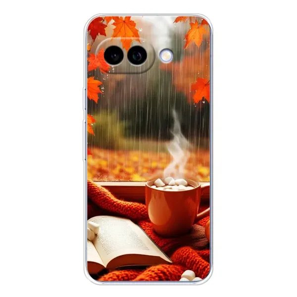Чохол з принтом «Кава і дощ» для Google Pixel 9A Чохол з принтом «Кава і дощ» для Google Pixel 9A