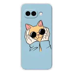 Чехол с принтом «Котик в очках» для Google Pixel 9A