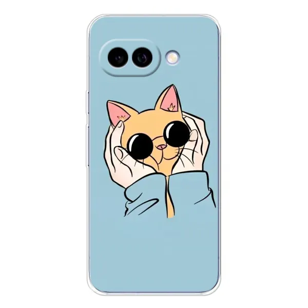 Чехол с принтом «Котик в очках» для Google Pixel 9A Чехол с принтом «Котик в очках» для Google Pixel 9A