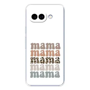 Чехол с принтом «Текстовый коллаж мама» для Google Pixel 9A
