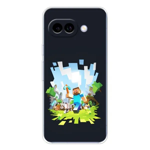 Чохол з принтом «персонажі Minecraft» для Google Pixel 9A Чохол з принтом «персонажі Minecraft» для Google Pixel 9A