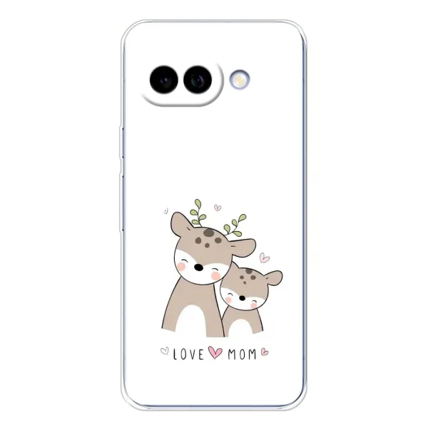 Чехол с принтом «Оленята мама и малыш» для Google Pixel 9A