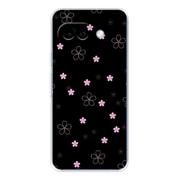 Чехол с принтом «Розовые цветы на черном» для Google Pixel 9A Чехол с принтом «Розовые цветы на черном» для Google Pixel 9A