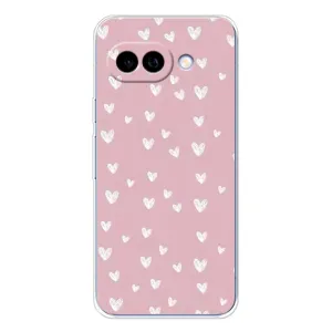 Чехол с принтом «Сердечки на розовом» для Google Pixel 9A