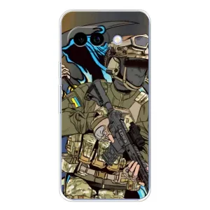 Чехлы с картинкой ЗСУ для Google Pixel 9A (AlphaPrint) (Воїн ЗСУ)