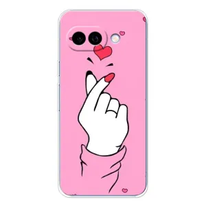 Чехол с принтом для Google Pixel 9A (AlphaPrint - Знак сердечка)