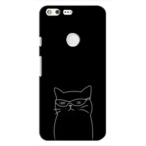 Чехол с рисунком кот на Google Pixel (Равнодушный кот)