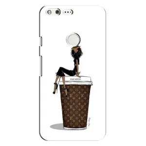 Чехлы Луи Витон для Google Pixel (AlphaPrint - LOUIS VUITTON) (кофе LOUIS VUITTON)