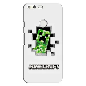 Чехол Майнкрафт на Google Pixel (AlphaPrint) Minecraft (крипер Майнкрафт)