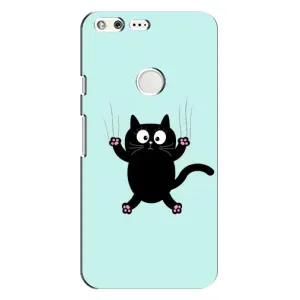 Чехол с принтом для Google Pixel (AlphaPrint) Модные коты (Падающий кот)