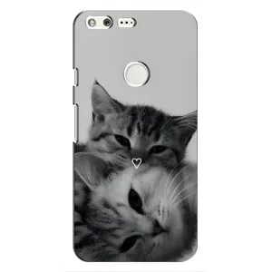 Чехол с рисунком кот на Google Pixel (Пара котов)