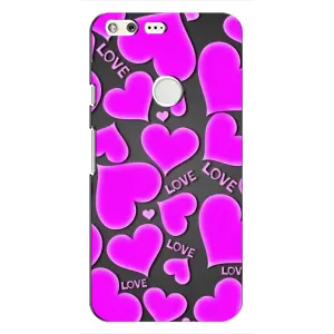 Чехлы для любимой на Гугл Пиксель (VPrint) (Pink hearts)