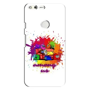 Чехол Амонг Ас для Google Pixel (AlphaPrint) (Яркий АмонгАс)