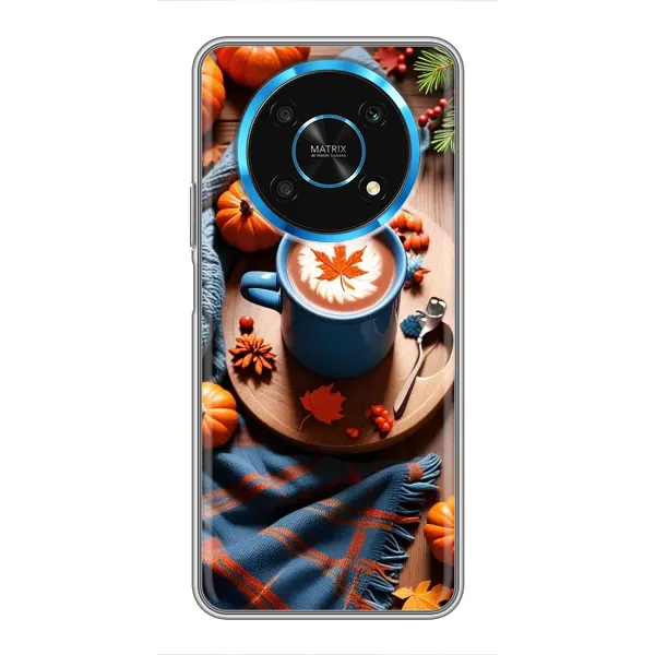 Чехол с принтом «Кофе и тыковки» для Huawei Honor Magic 5 Lite 5G