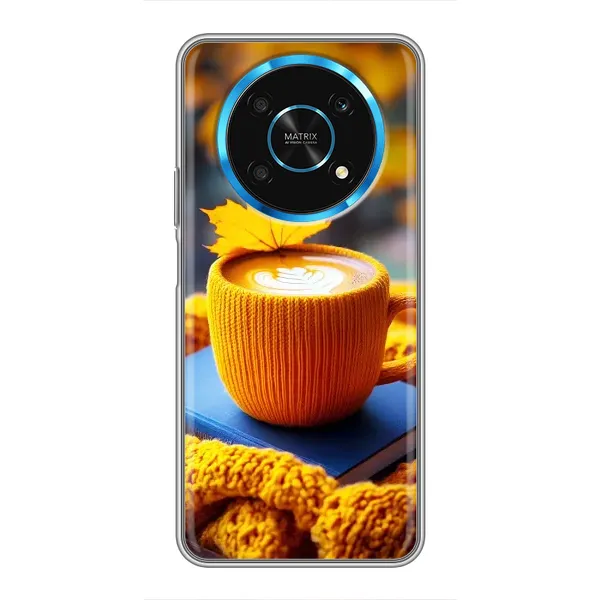 Чехол с принтом «Кофе на желтом пледе» для Huawei Honor Magic 5 Lite 5G